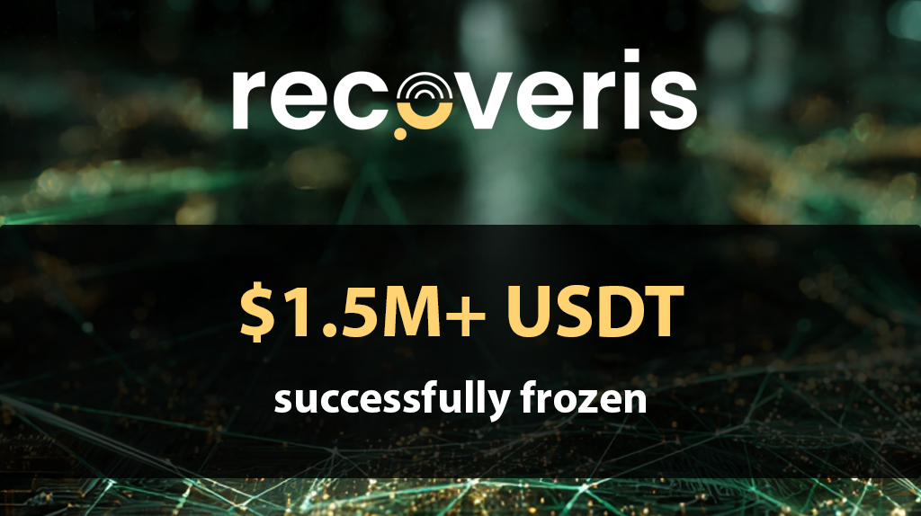 Recoveris investigation leads to $1.5M+ USDT freeze after Tether blacklists wallets